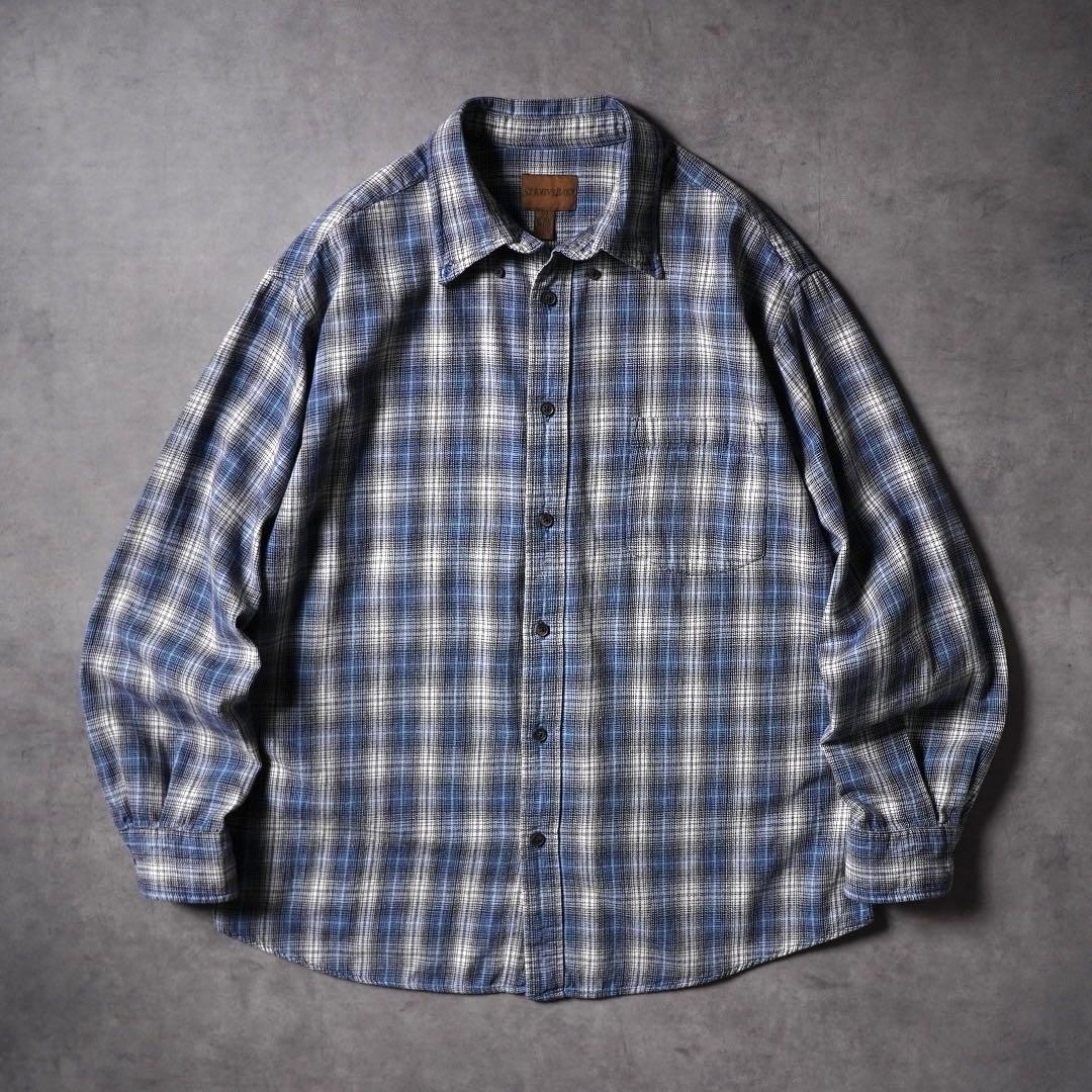 90s~ ST. JOHN'S BAY オンブレチェックシャツ ライトネルシャツ