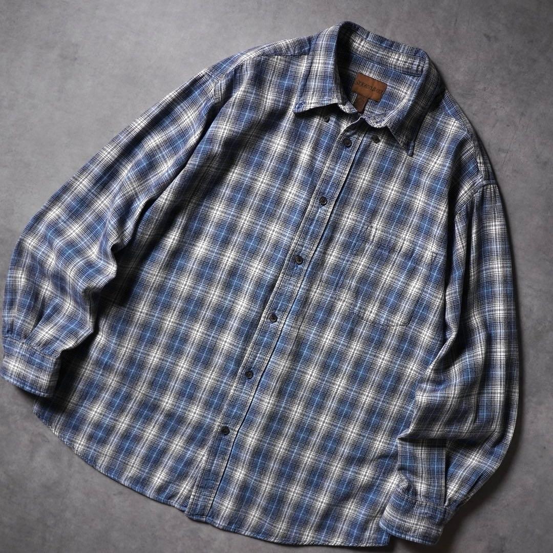 90s~ ST. JOHN'S BAY オンブレチェックシャツ ライトネルシャツ