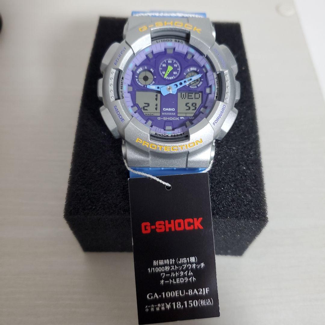 G-SHOCK GA-100EU-BA2IF 紫/シルバー