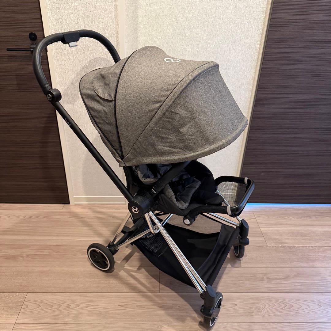 【美品】サイベックス ミオス ベビーカー　グレー　 (新品虫よけカバー付き)