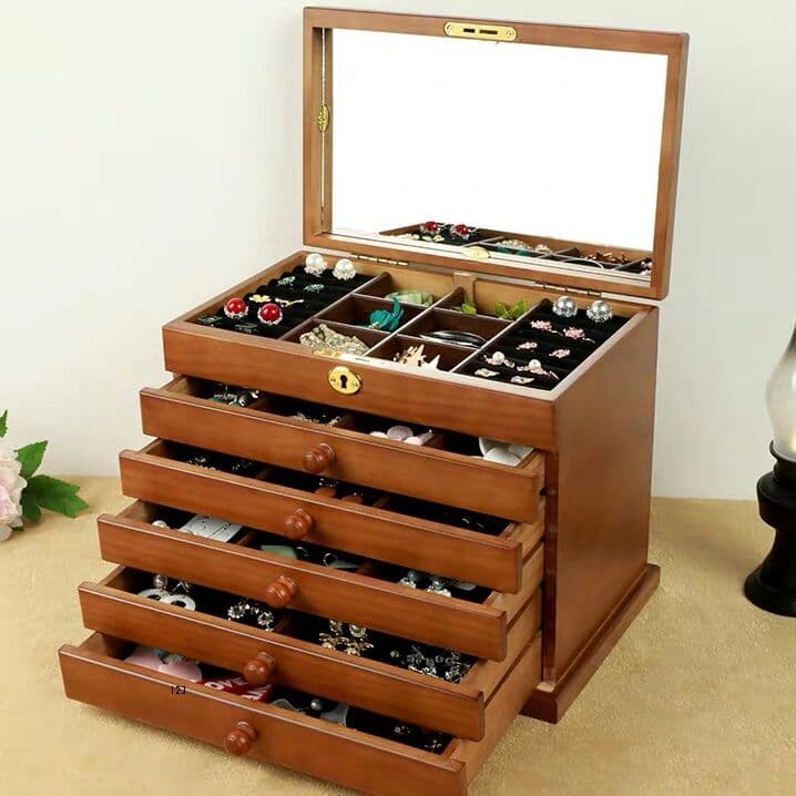 丸太アクセサリーケース アクセサリー収納ボックス プリンセスボックスV&8