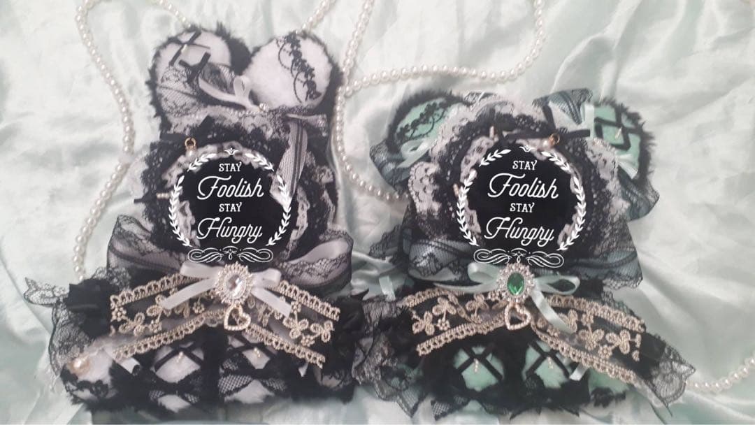 Ruu様ぬい服ふわふわうさ耳 クマ耳お座り 着ぐるみ16cm にじぬい 推しぬい