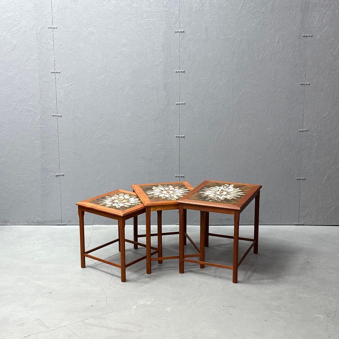 北欧デンマーク ヴィンテージ タイルトップ テストテーブル (501)