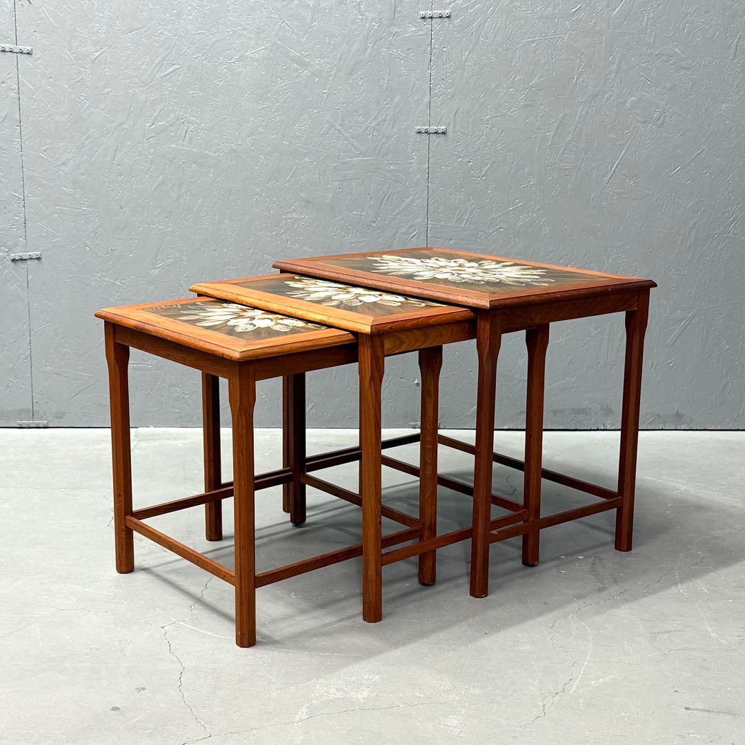 北欧デンマーク ヴィンテージ タイルトップ テストテーブル (501)