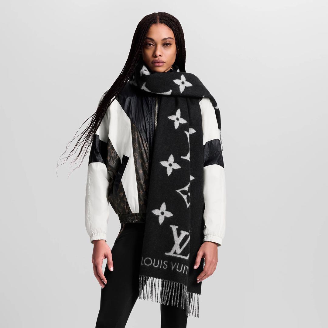 ルイヴィトン マフラー レイキャビック ノワール美品 箱・限定ショッパー付