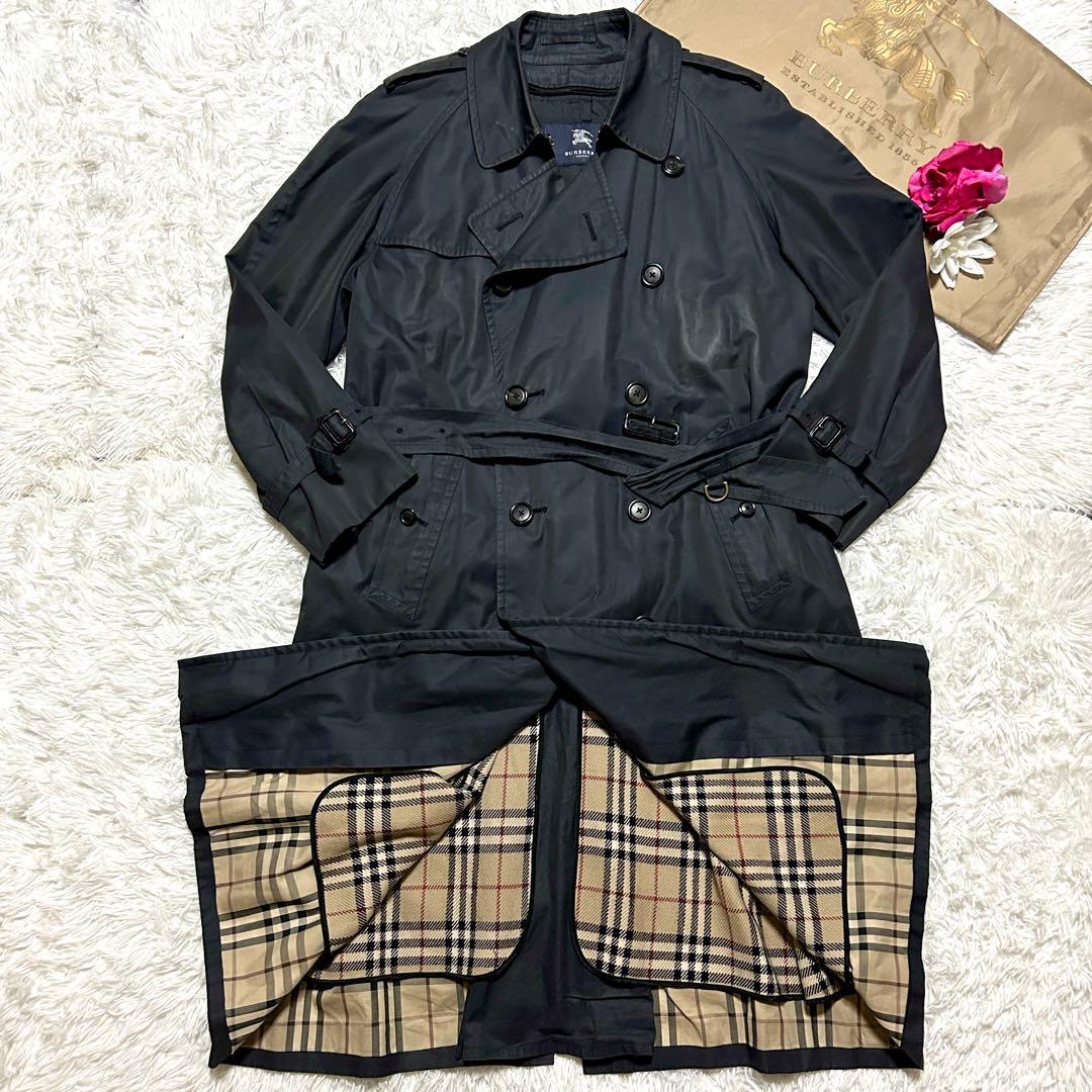 【最終値下】バーバリーロンドン ライナー ノバチェック トレンチコート ネイビー