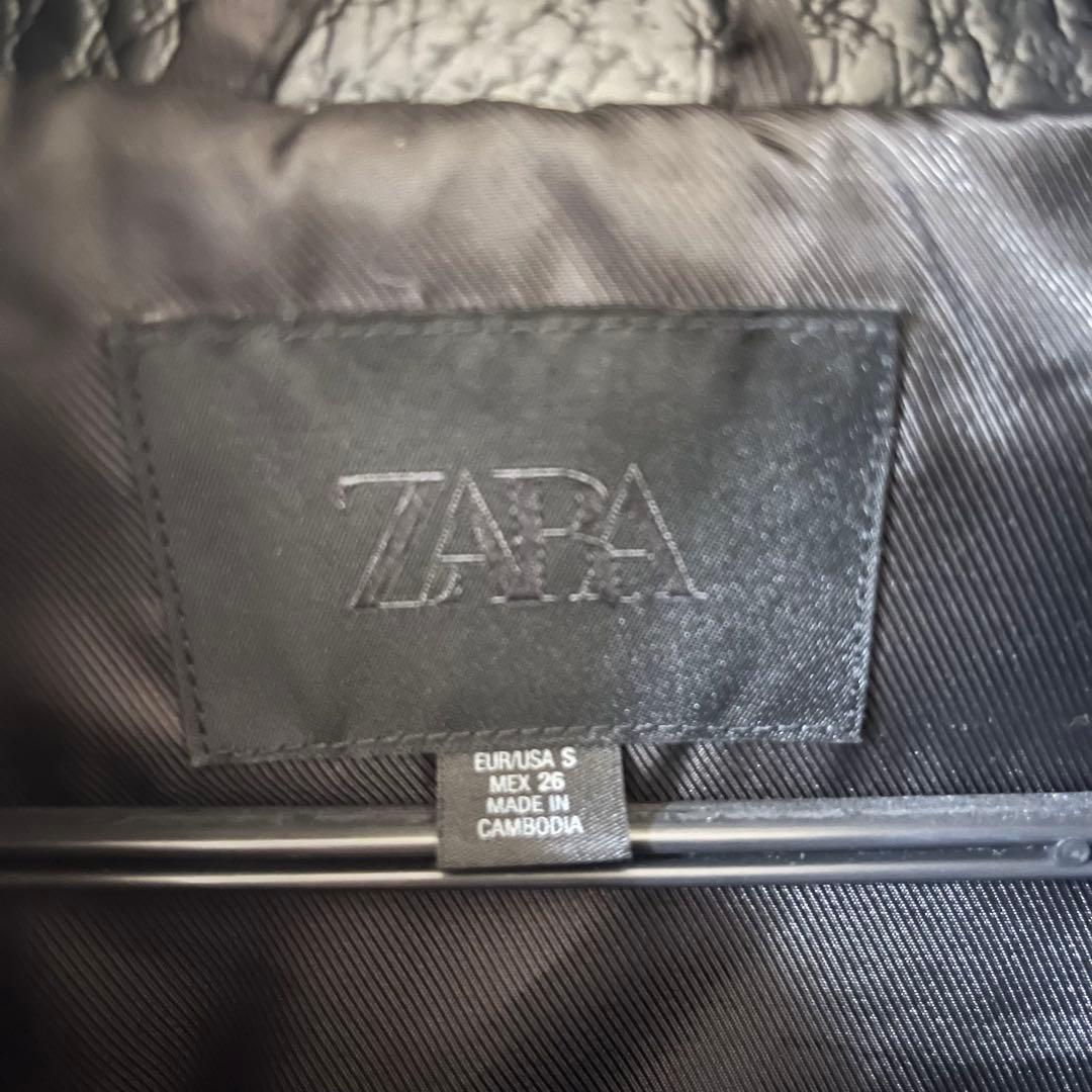 【ZARA】レザーライダースジャケット 黒