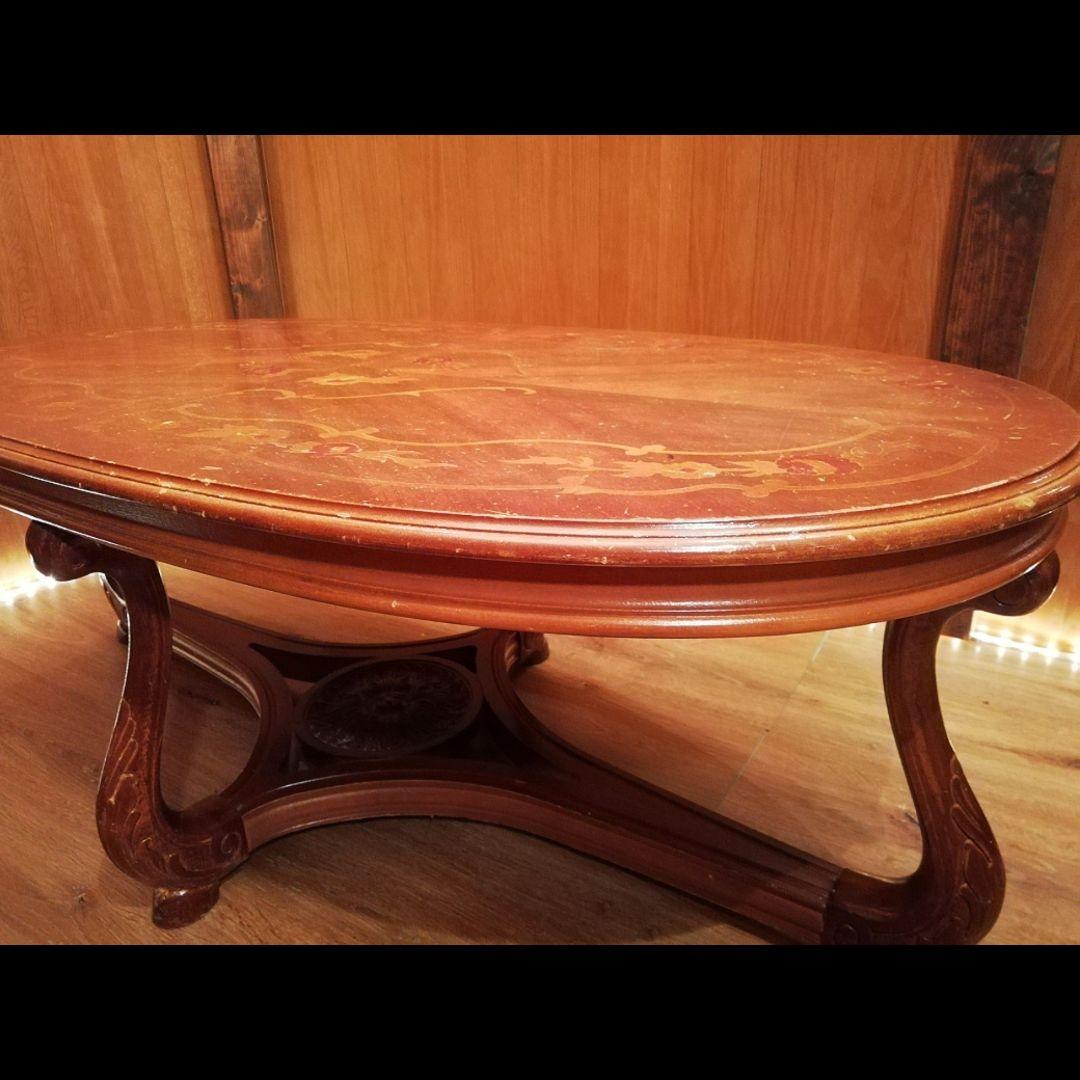 イタリア製　象嵌加工　テーブル　ヴィンテージ