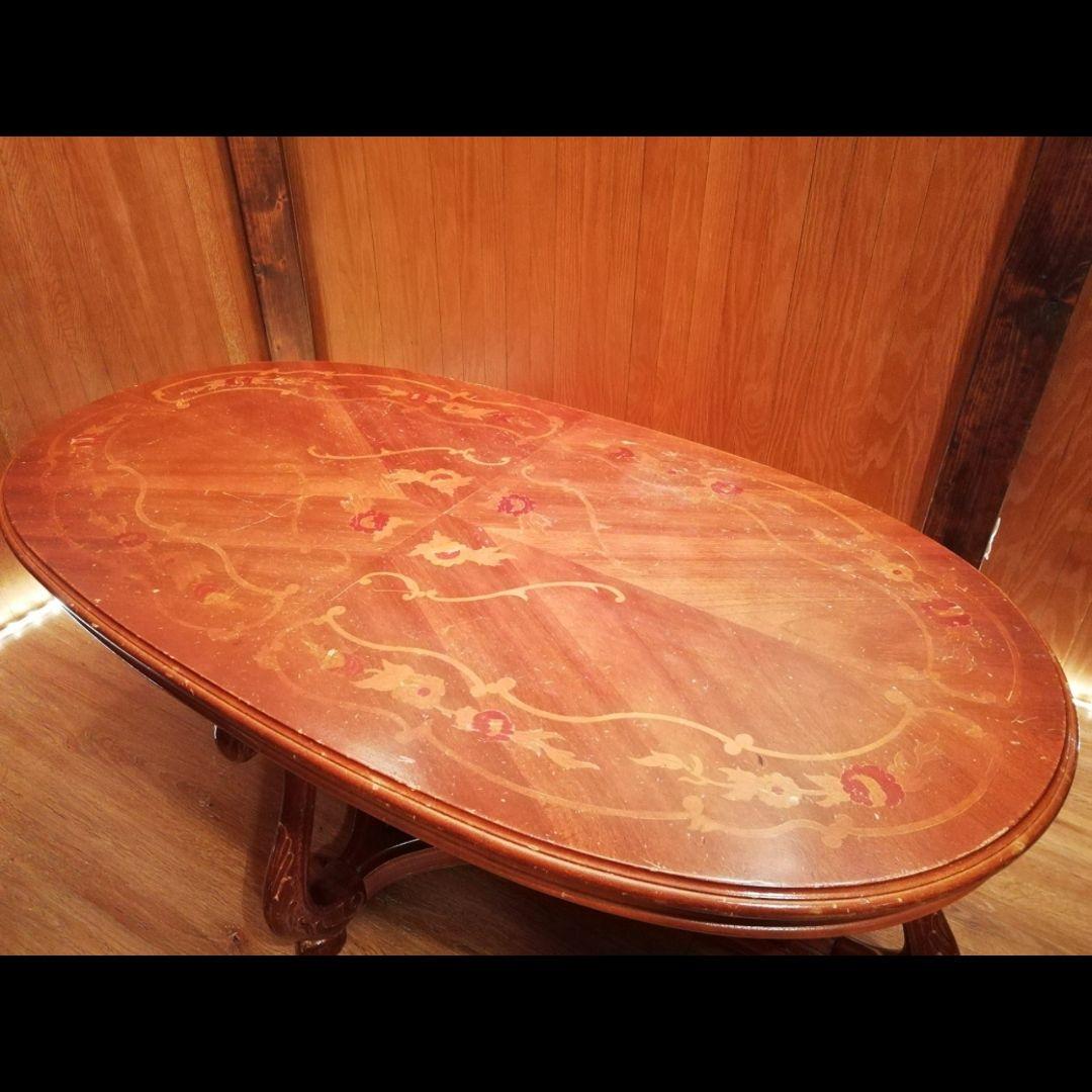 イタリア製　象嵌加工　テーブル　ヴィンテージ