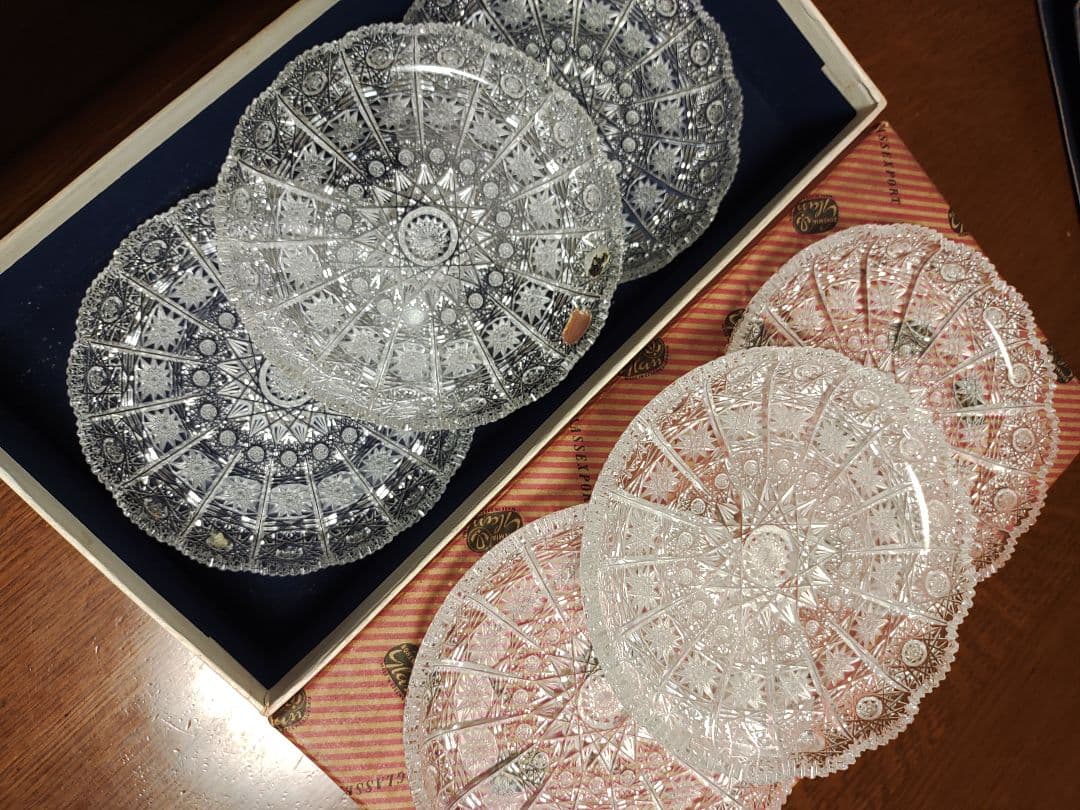 BOHEMIA GLASS ガラス皿 6枚セット