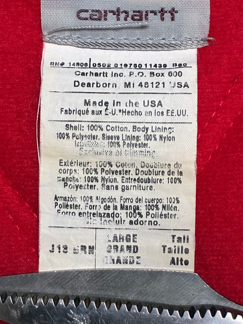 Carharttサンタフェジャケット USA製 L Tall 稀少なフード付き