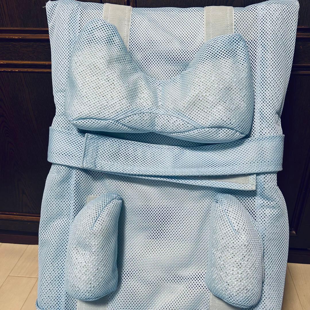 アクアピット メッシュ バスチェア 折りたたみ式 ライトブルー 障がい児用