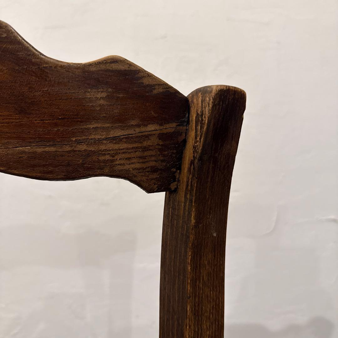 ビンテージ　チェア　藁座面　フランス