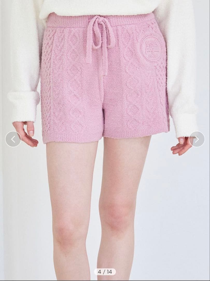 ジェラートピケ【Valentine】 アランカーディガン＆アランショートパンツ