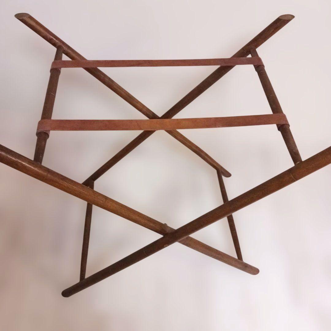 極美品　ラタン 　バトラーズトレーテーブル 　天然素材 　折りたたみ アジアン