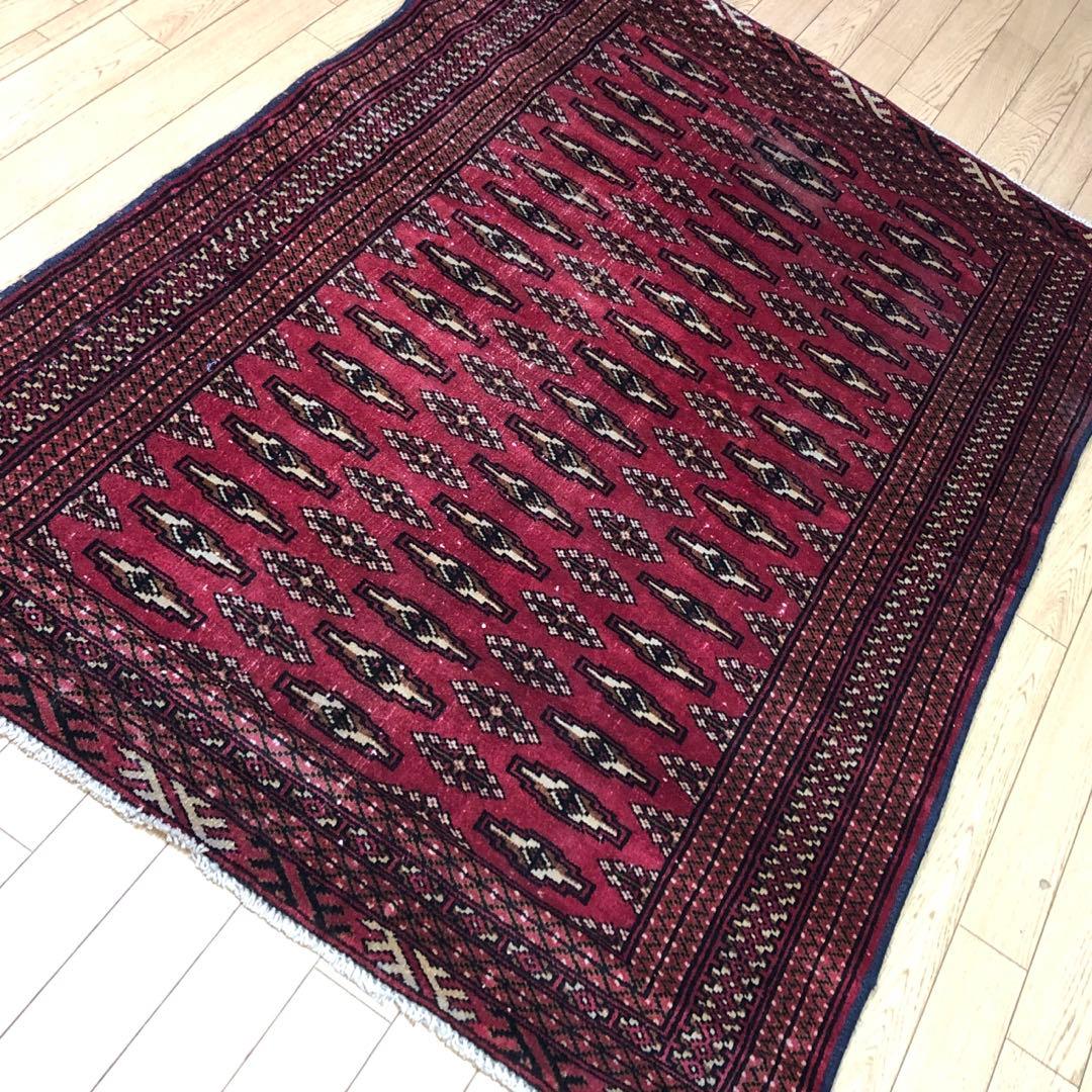 ペルシャ絨毯 ヴィンテージラグ 145×103cm 手織り オールドpersia