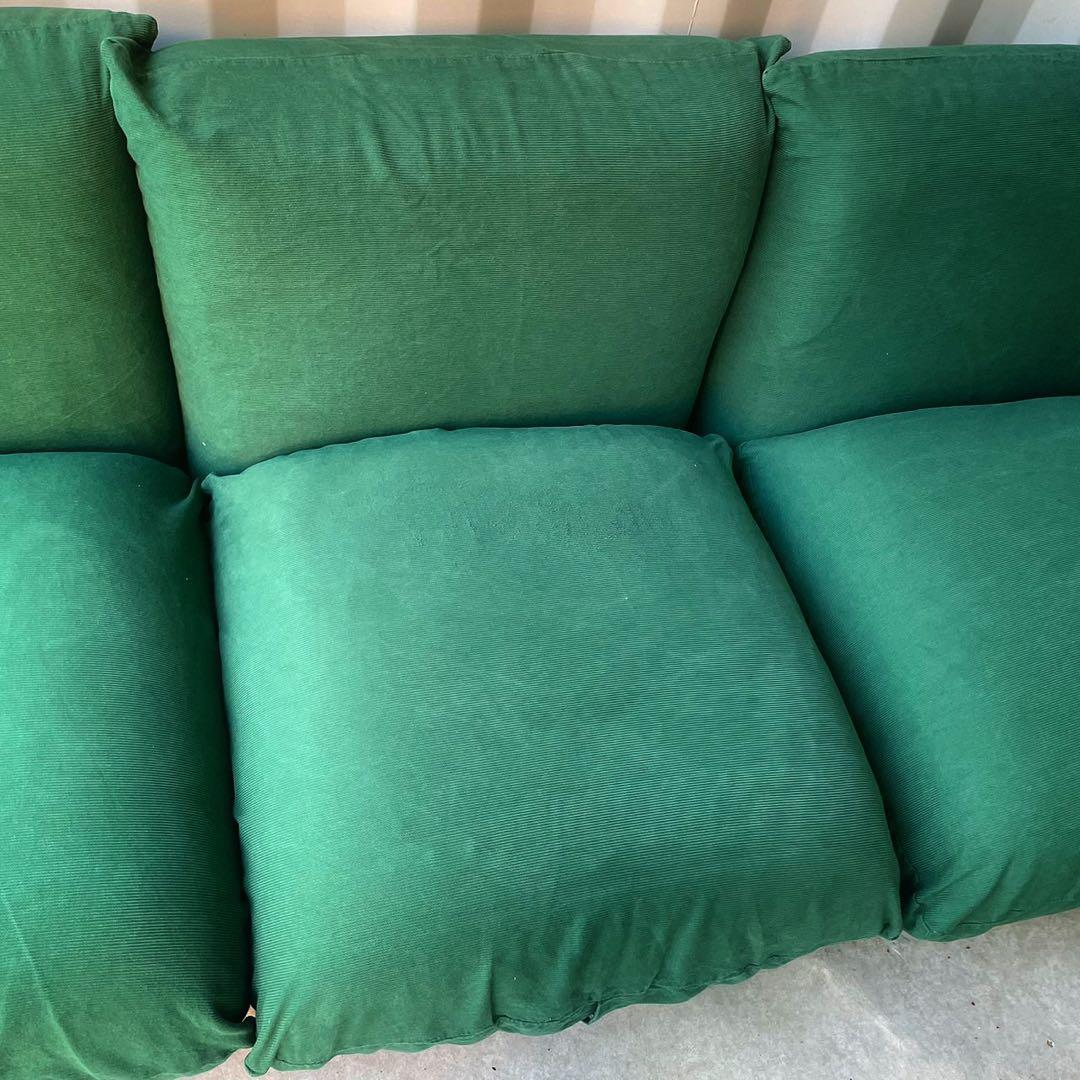 取付無料！アルフレックス マレンコ グリーンカバー付き3人掛けソファ✨