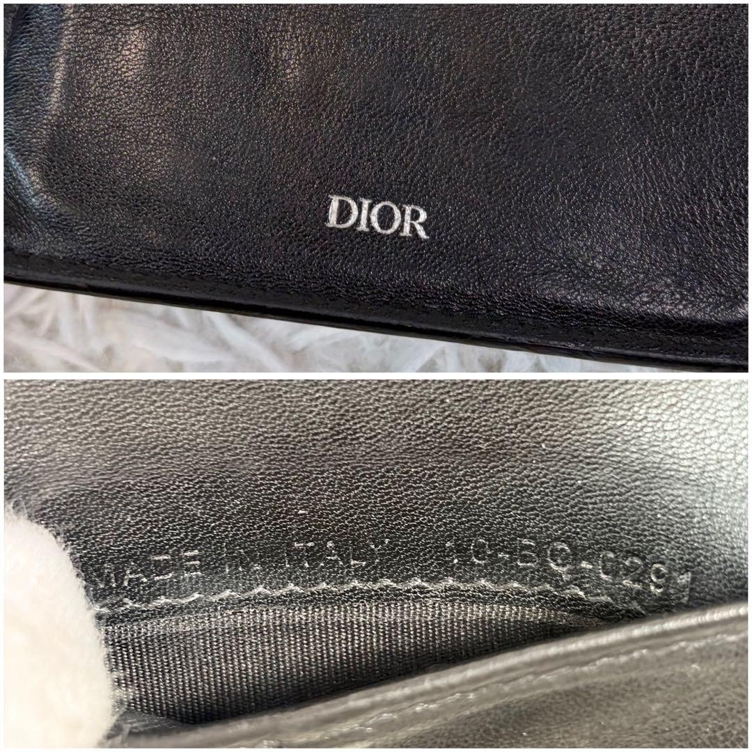 美品✨DIOR 二つ折り 財布 バーティカル ギャラクシー トロッター ブラック