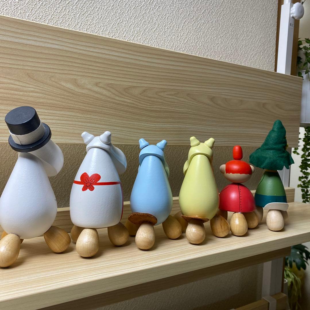 ムーミン　木製置物　つぼ押し　６個セット