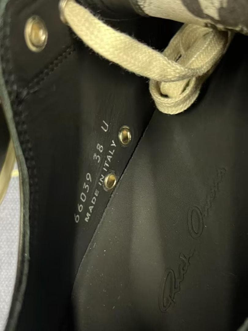 美品【Rick Owens】ロースニーカー/2025春夏38