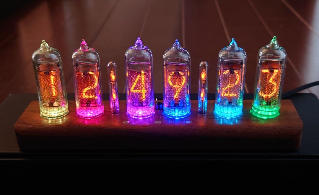 【入手困難】ニキシー管時計 IN-14 6本使用 OMNIXIE Nixie