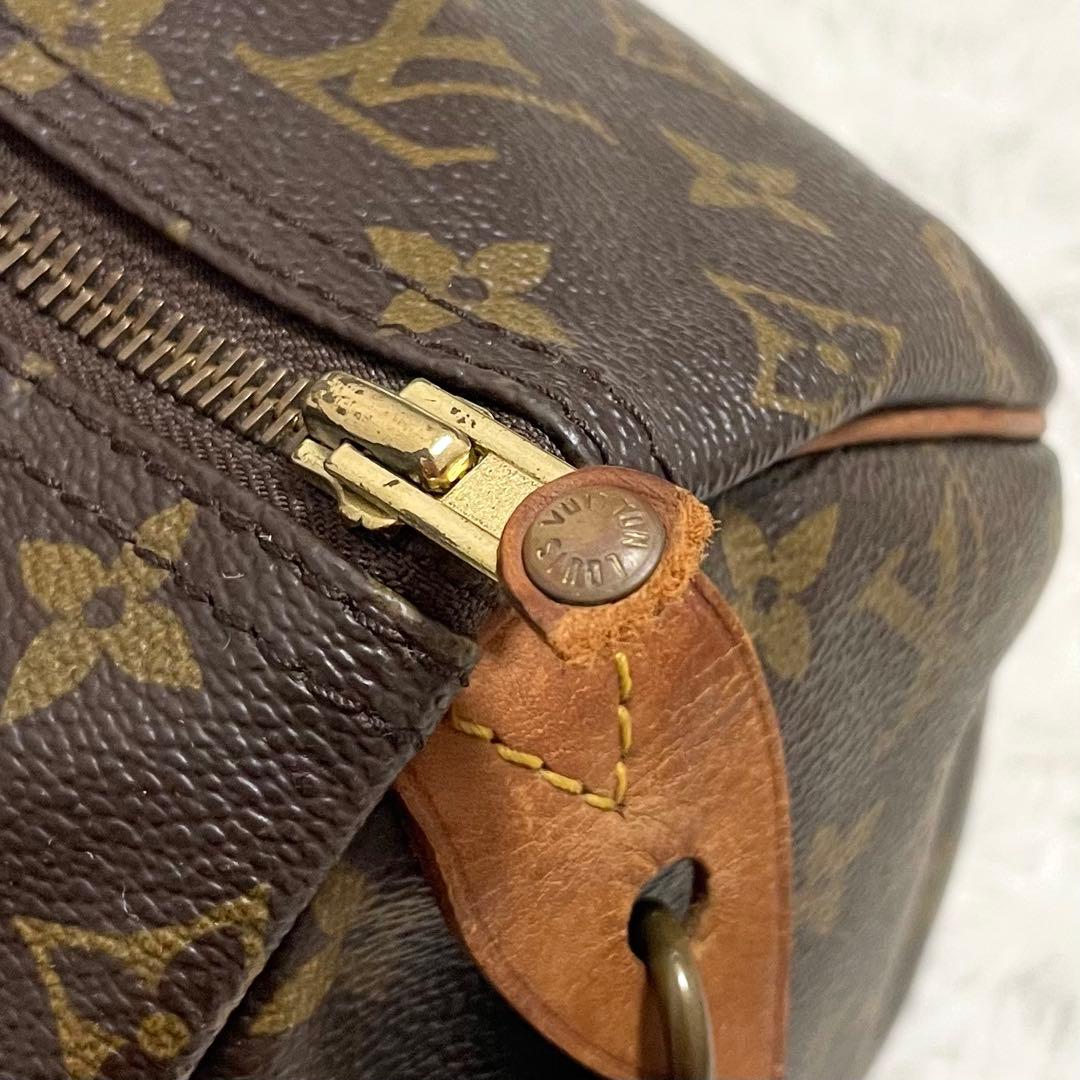 ルイヴィトン　ボストンバッグ　スピーディ40 モノグラム　ブラウン　ヌメ革　廃盤