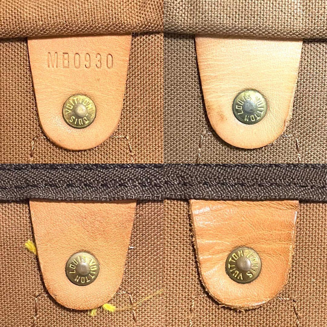 ルイヴィトン　ボストンバッグ　スピーディ40 モノグラム　ブラウン　ヌメ革　廃盤