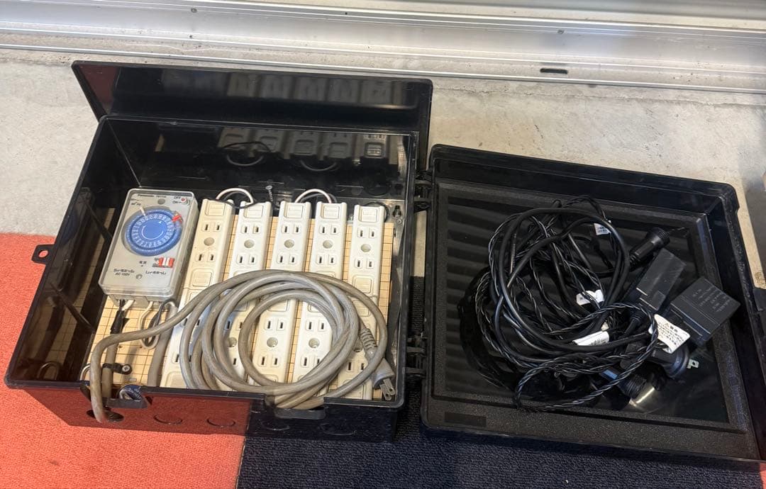 LRKストレートライト100球 ブラックコード【LRK100】白・赤色4セット