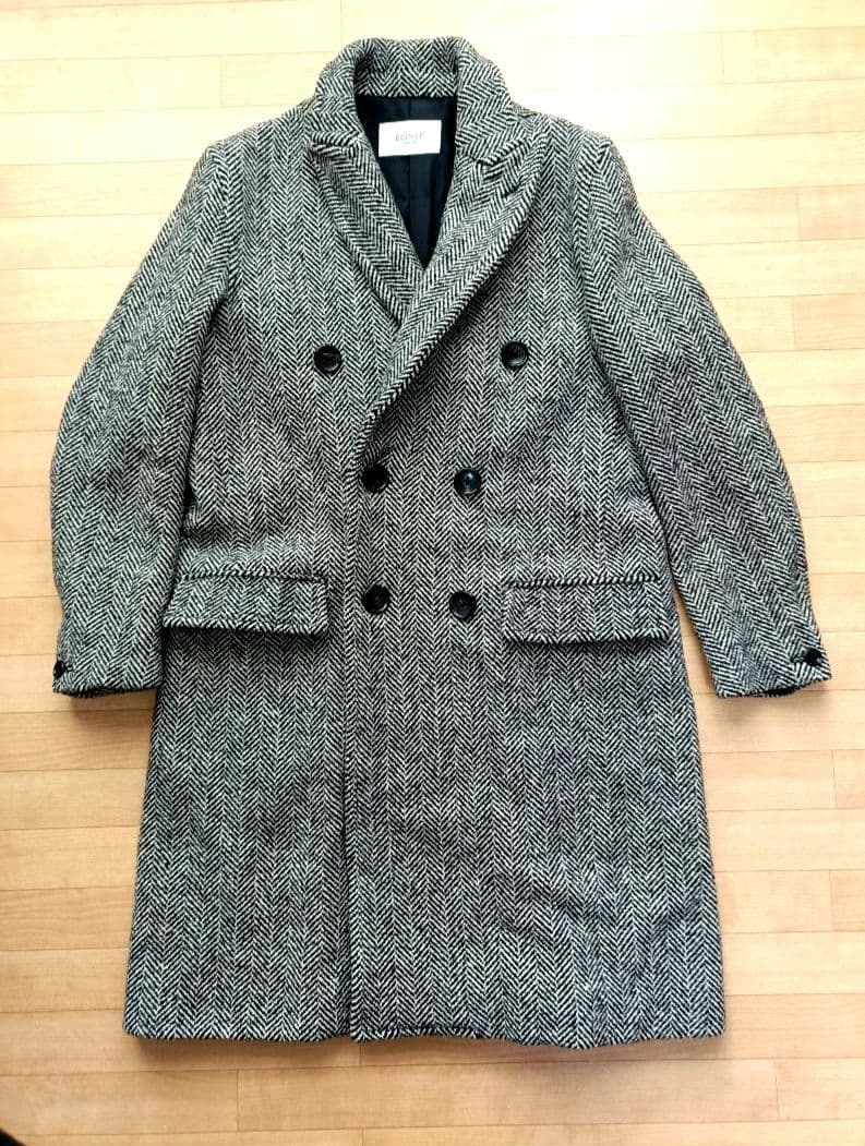 ÉDIFICE ダブルブレスト ツイード チェスターコート