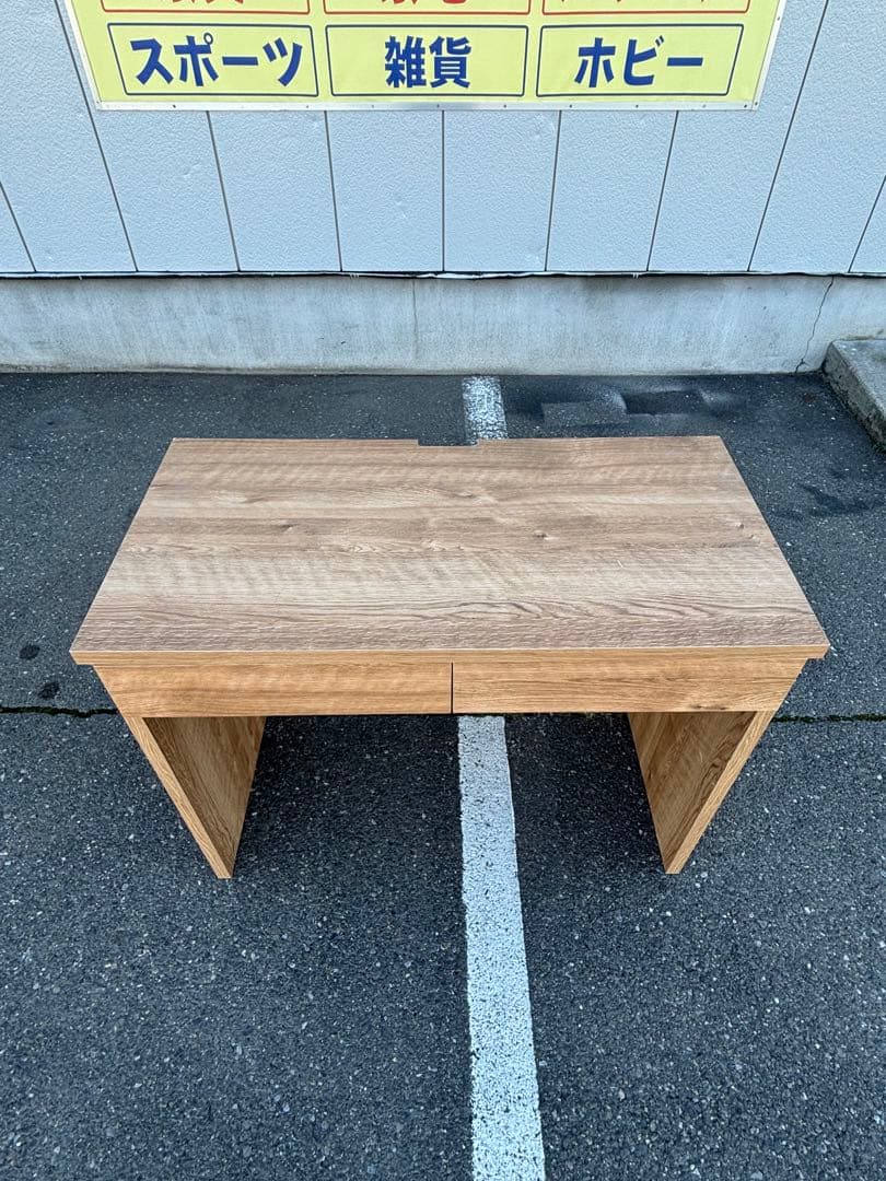 天然木調 配線すっきりデスク パソコンデスク ナチュラル