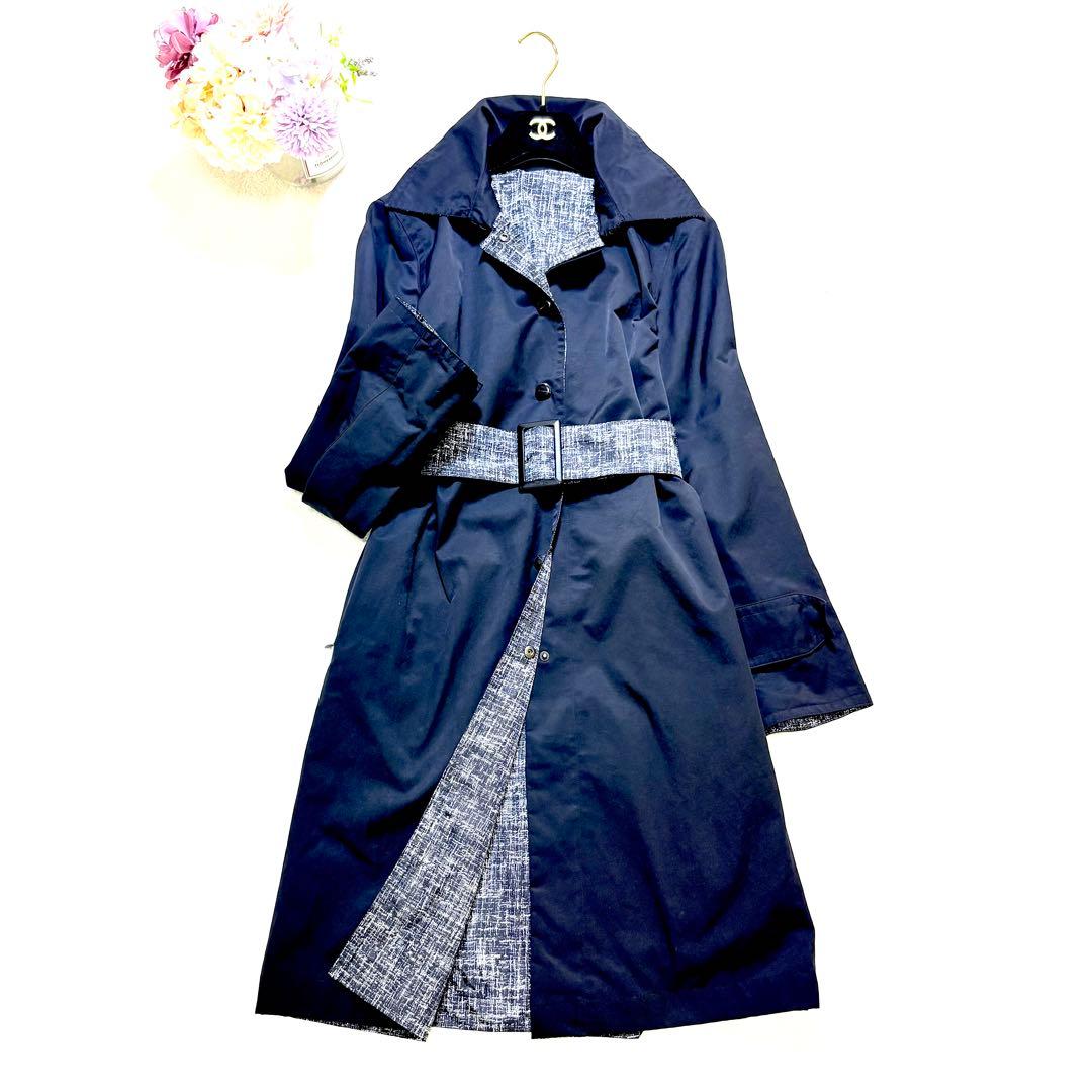 Max Mara RAIN WEAR リバーシブルナイロンコート　黒　36