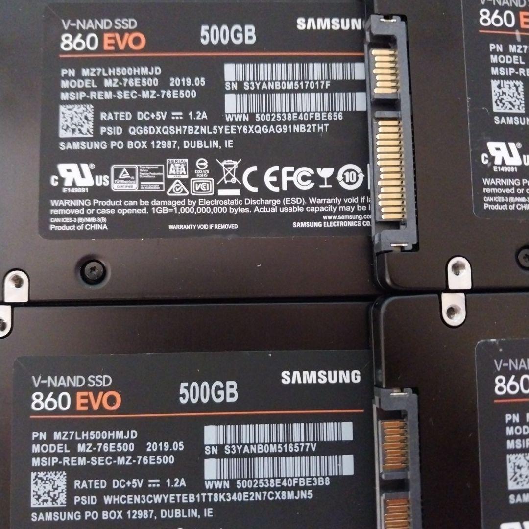 Samsung 860 EVO 500GB 内蔵型SSD x6