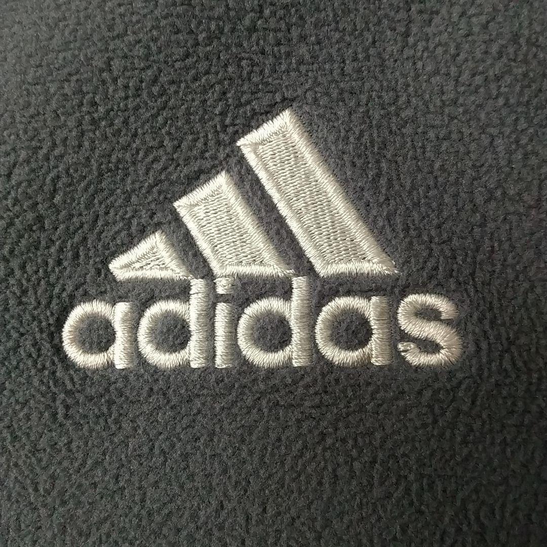 使用感少☆アディダス ドイツ代表 刺繍 エンブレム ハーフジップ フリース M