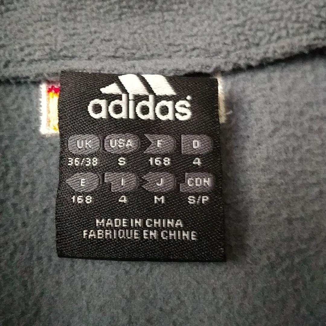 使用感少☆アディダス ドイツ代表 刺繍 エンブレム ハーフジップ フリース M