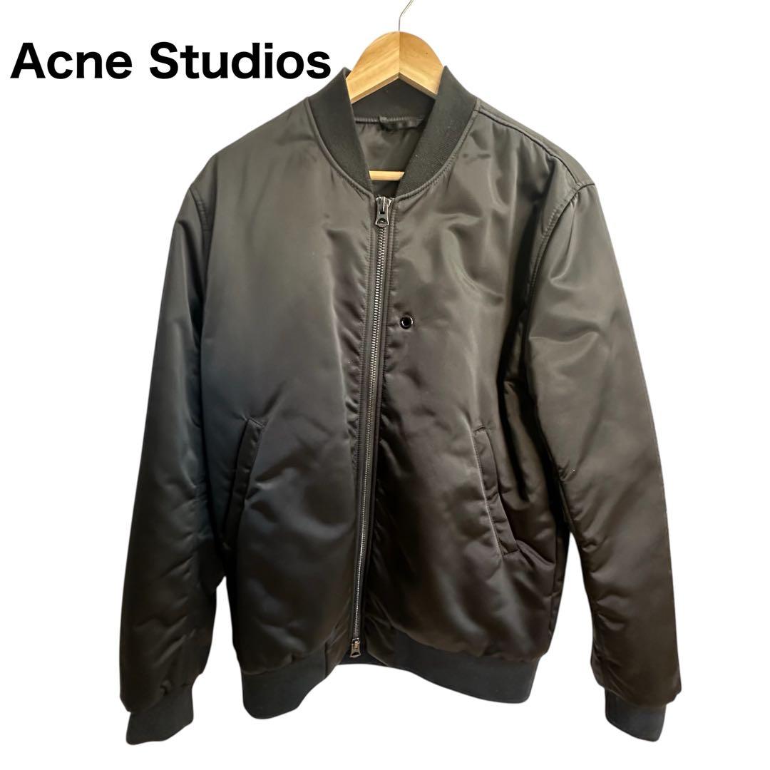 【美品】アクネステュディオス SELO ボンバージャケット ma-1ブラック48