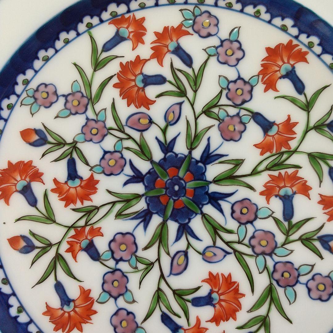 源右衛門窯⭐️染錦クズニク手石竹花文 皿