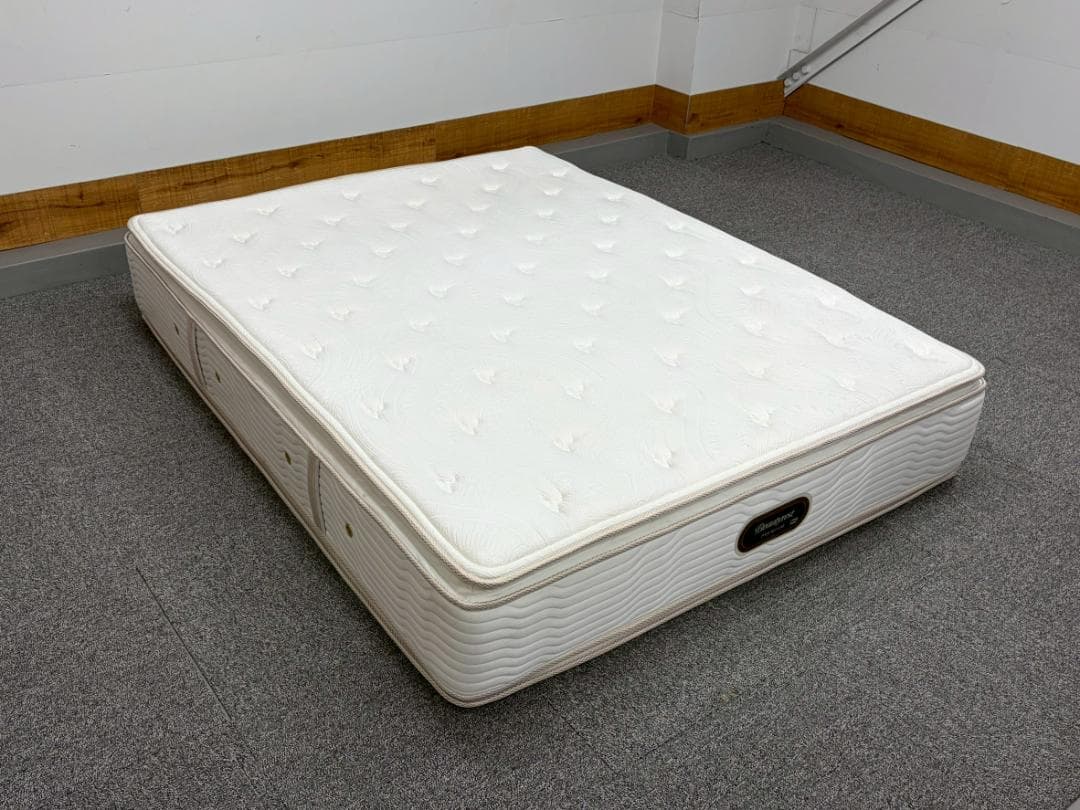 T7794☆展示品☆シモンズ☆カスタムロイヤルプレミアムピロートップワイドダブル