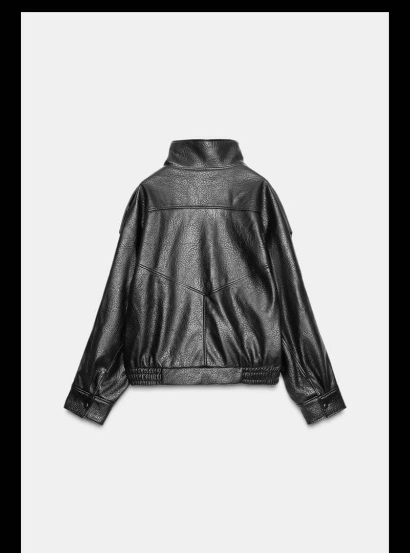 ZARA 完売品　新品未使用　 フェイクレザージャケット　M