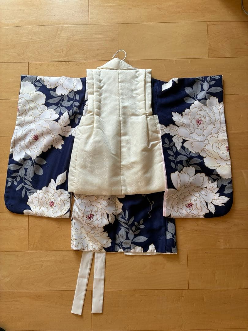 七五三着物セット　3歳　創美苑　牡丹　青