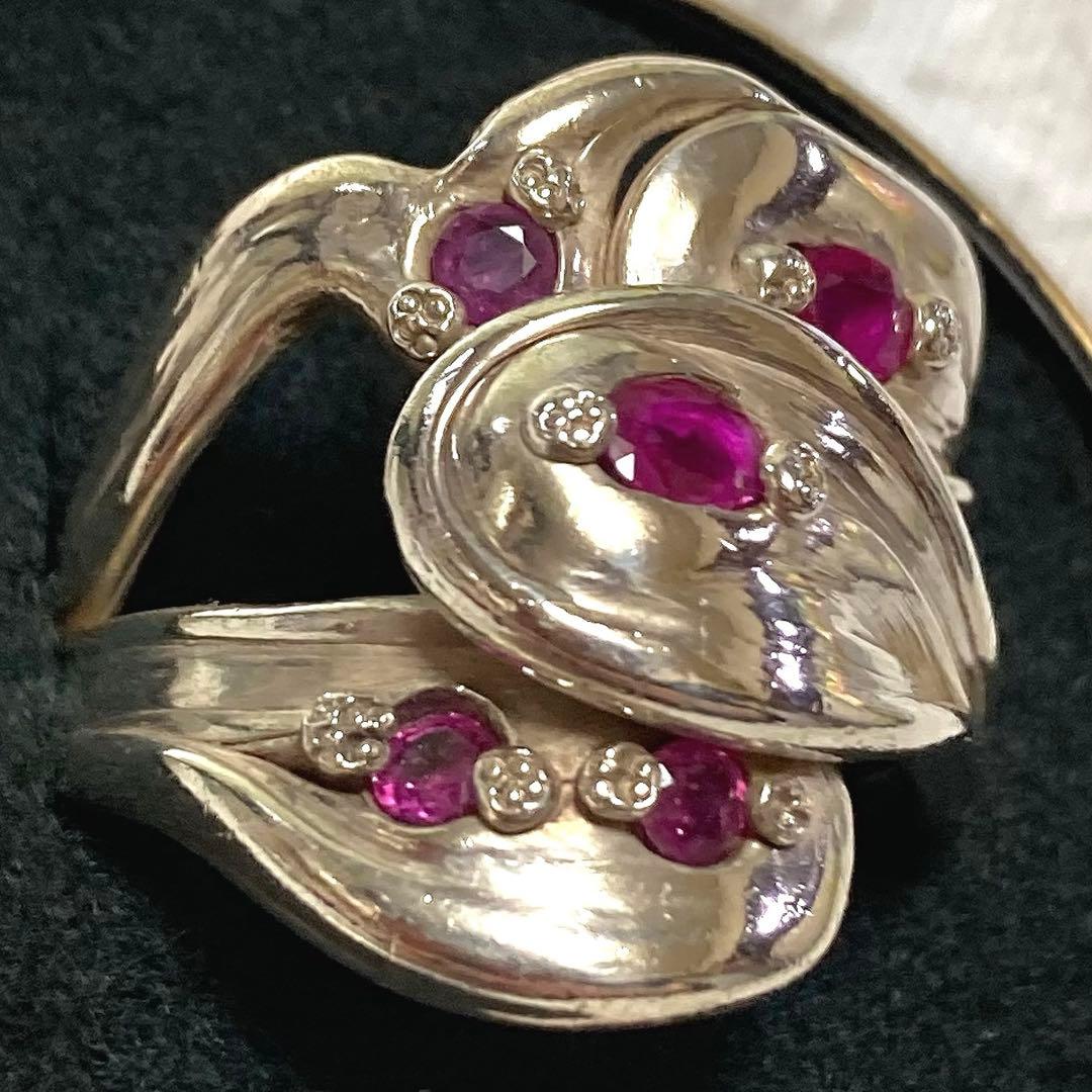 シルバールビーリング 約21号サムリングレディースメンズユニセックス　修デザイン