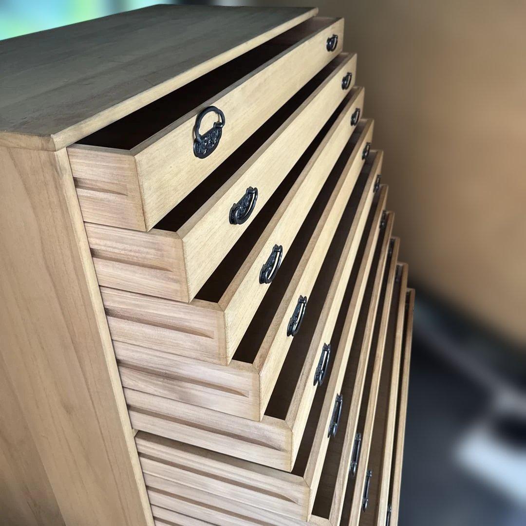 マーゼルン　桐箪笥 桐たんす 10段 和服 着物 衣裳箱 アンティーク