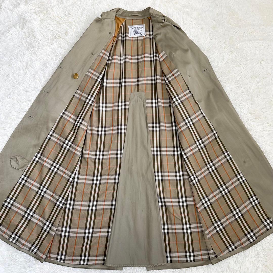 バーバリーズ トレンチコート ノバチェック カーキ系 レディース M