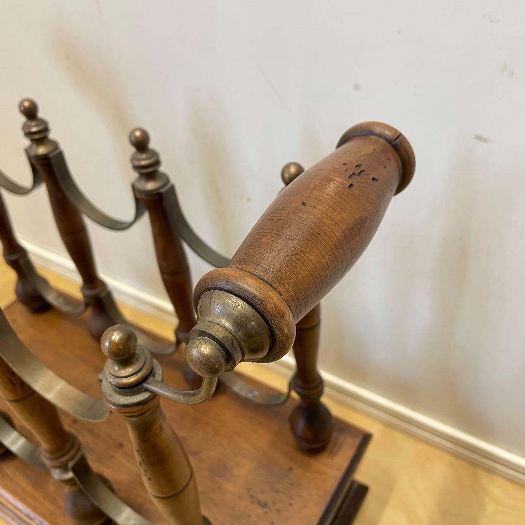 イタリア製 ワインラック ボトルホルダー 6本収納 引き出し アンティーク