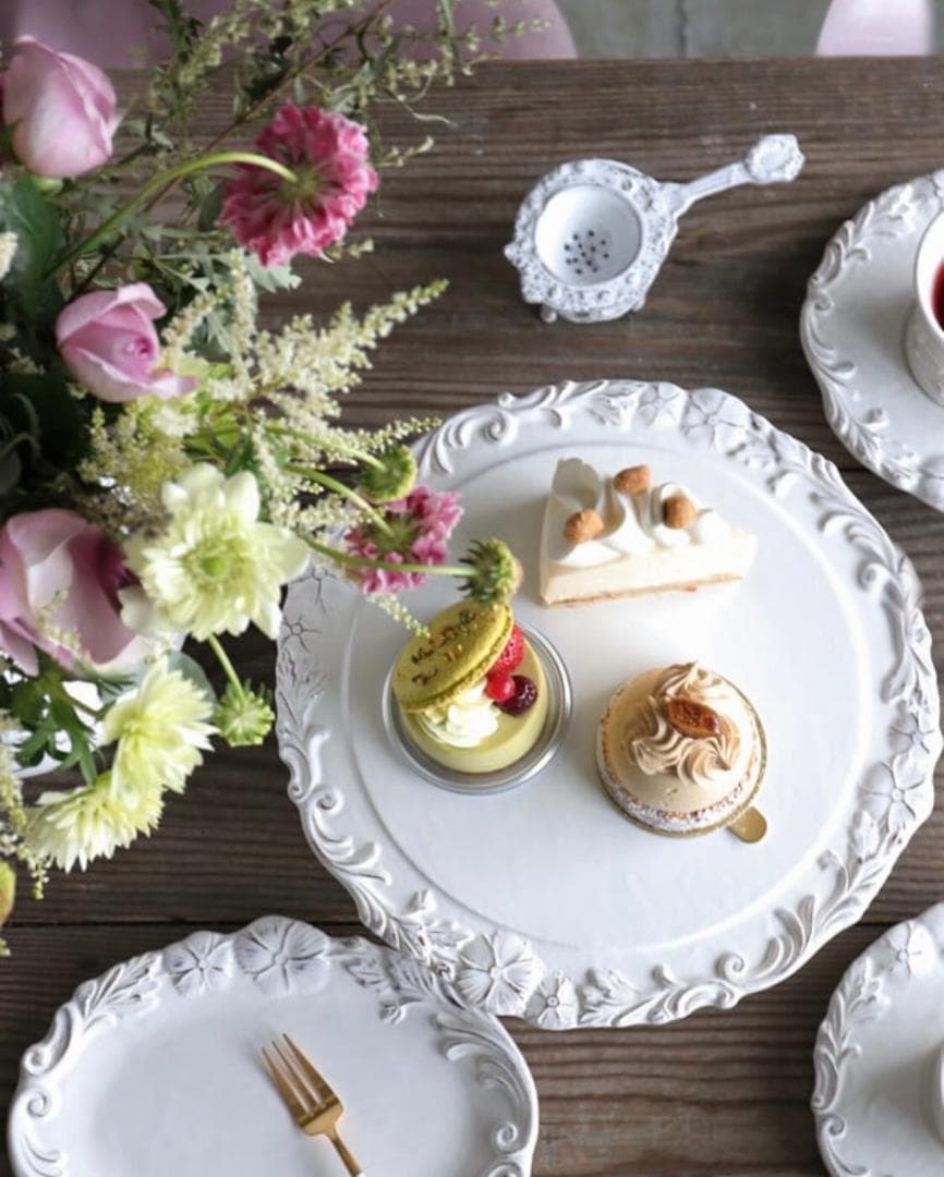 ★希少★ Elios ケーキスタンド myflower　白（今後入手不可品）