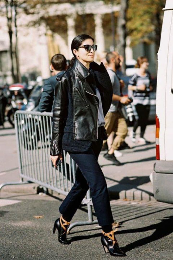 sacai レザージャケット　ドッキング