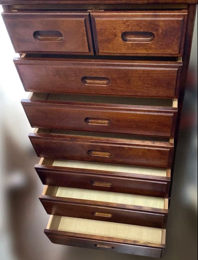 桜材チェスト7段