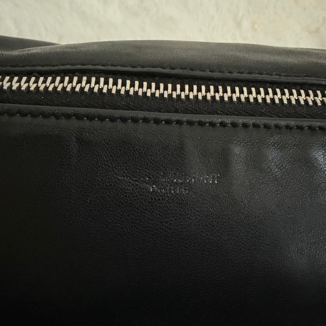 サンローラン　ボディバッグ　ウエストポーチ　レザー　黒