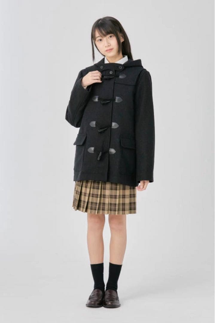 EASTBOYウール100%ダッフルコート11号ダークグレイ¥49000高校生