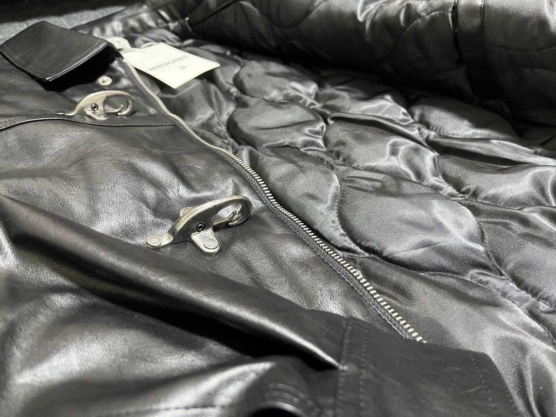 INDUST キルティングファイヤーマンレザージャケット