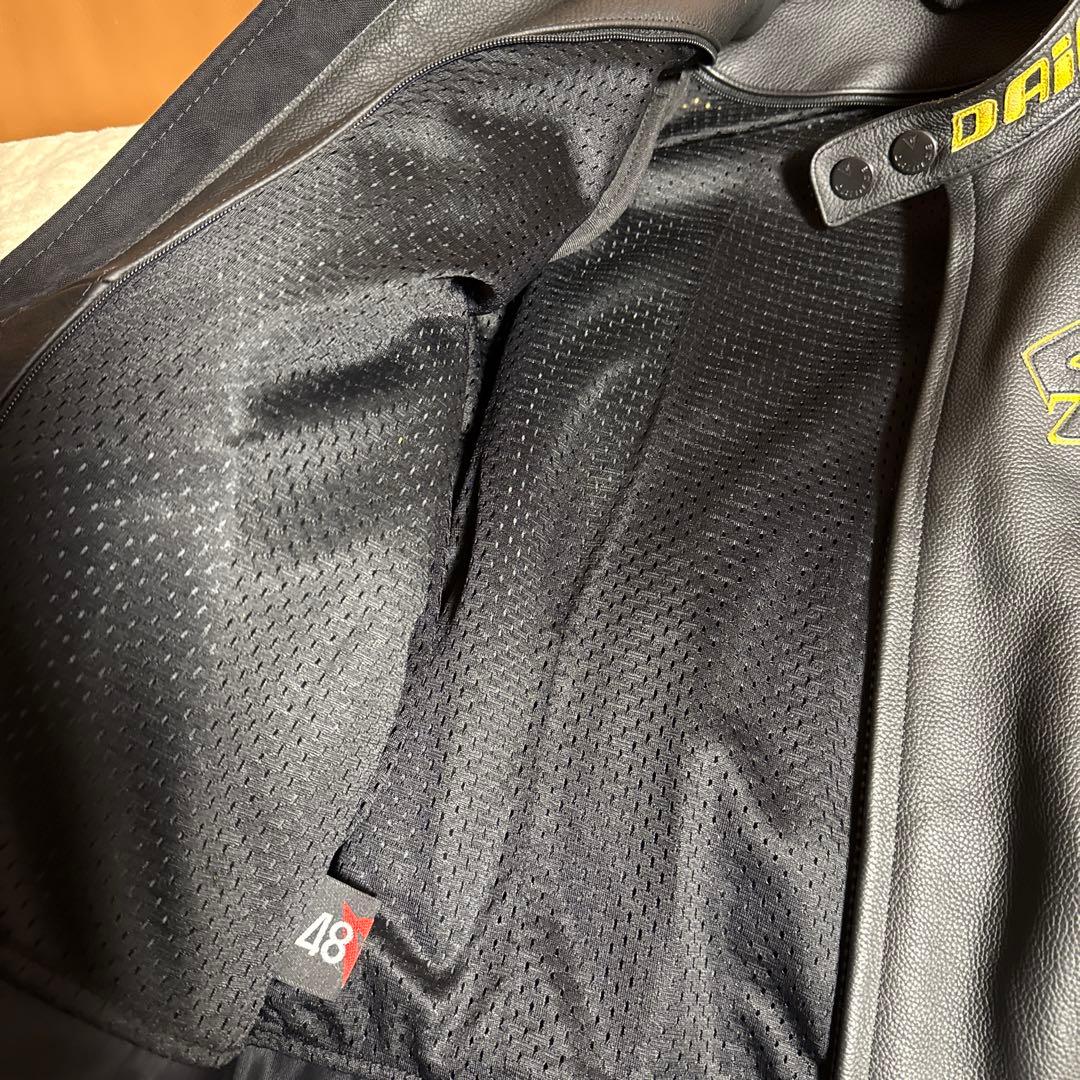 希少☘️Daineseバイク用レザージャケット黒/黄❣️最終価格❣️ サイズ48